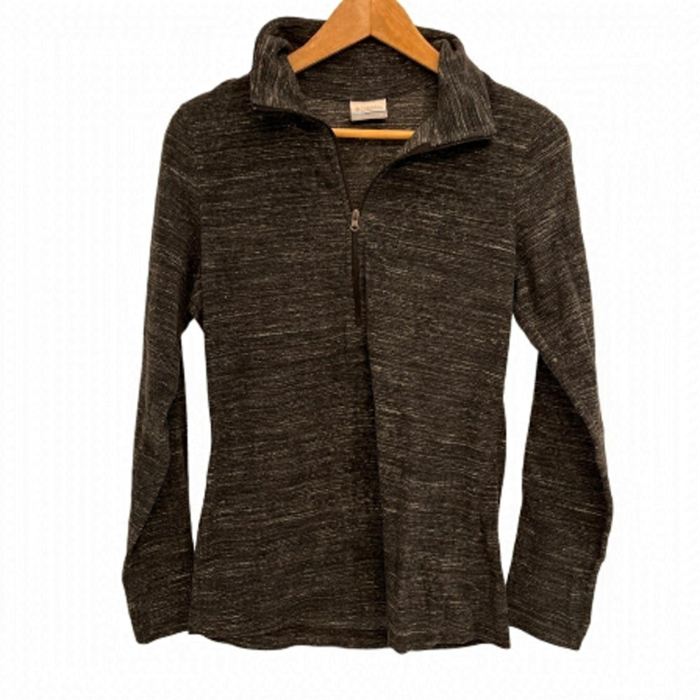 Columbia  1/4 zip polar long sleeve shirt black/gray  size small